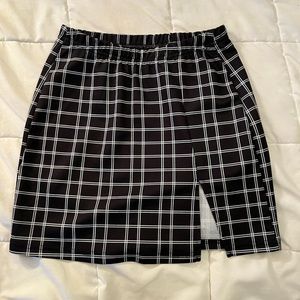 black & white skirt
